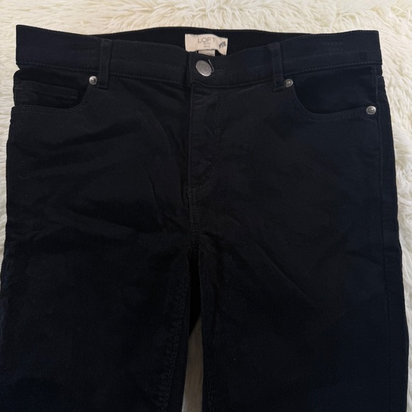 LOFT Women's Size 6P Black Corduroy Skinny Ankle Pants Modern Fit Soft Casual - Picture 11 of 13